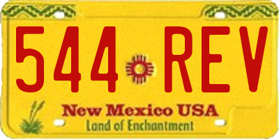 NM license plate 544REV