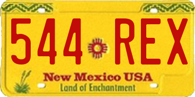 NM license plate 544REX