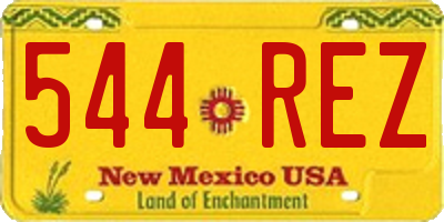 NM license plate 544REZ