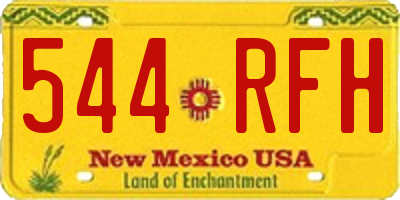 NM license plate 544RFH