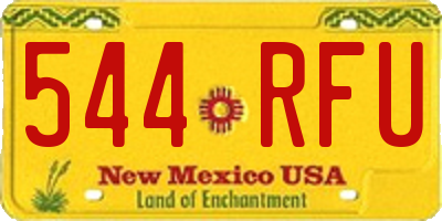 NM license plate 544RFU
