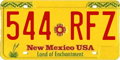 NM license plate 544RFZ