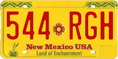 NM license plate 544RGH