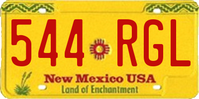 NM license plate 544RGL