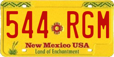 NM license plate 544RGM