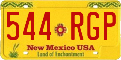 NM license plate 544RGP