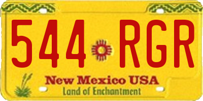 NM license plate 544RGR