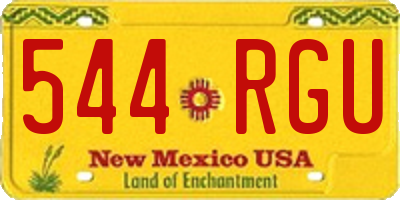 NM license plate 544RGU