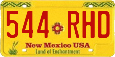 NM license plate 544RHD