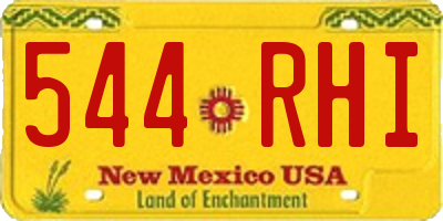 NM license plate 544RHI