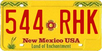NM license plate 544RHK