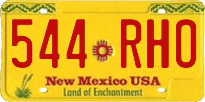 NM license plate 544RHO