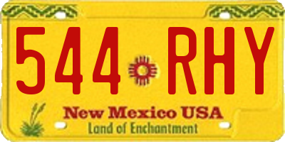 NM license plate 544RHY