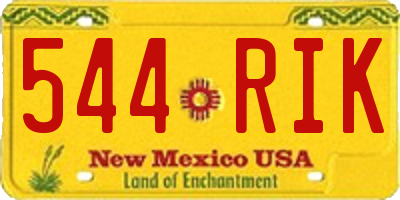 NM license plate 544RIK