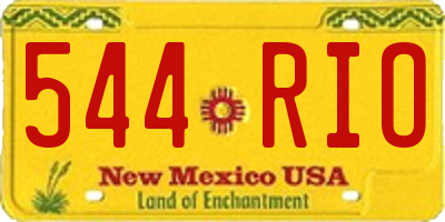 NM license plate 544RIO