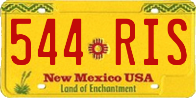 NM license plate 544RIS