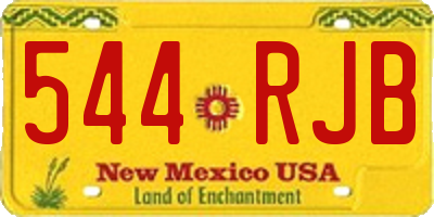 NM license plate 544RJB