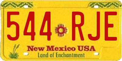 NM license plate 544RJE