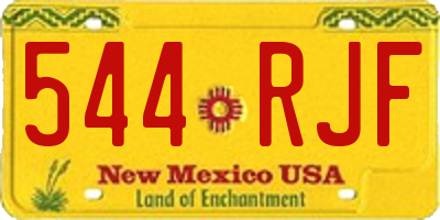 NM license plate 544RJF