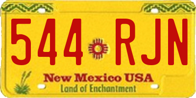 NM license plate 544RJN