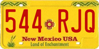 NM license plate 544RJQ