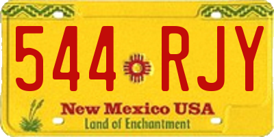 NM license plate 544RJY