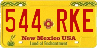 NM license plate 544RKE