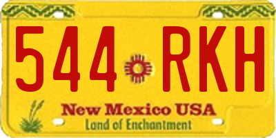 NM license plate 544RKH