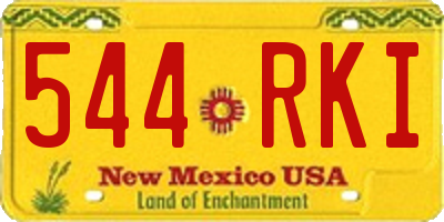 NM license plate 544RKI