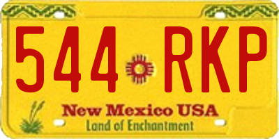 NM license plate 544RKP