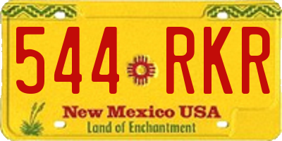 NM license plate 544RKR