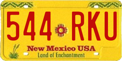 NM license plate 544RKU