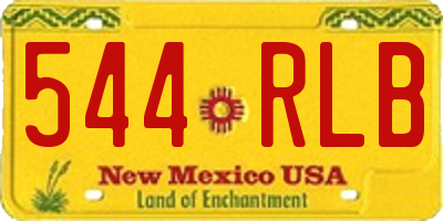 NM license plate 544RLB