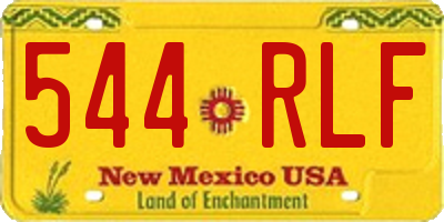 NM license plate 544RLF