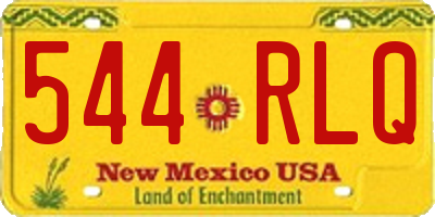 NM license plate 544RLQ
