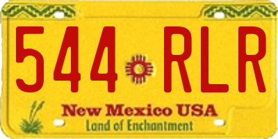 NM license plate 544RLR