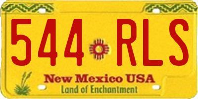 NM license plate 544RLS