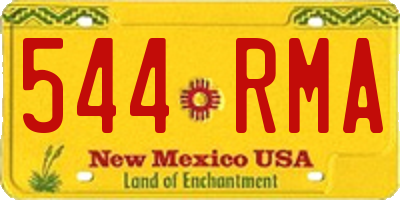 NM license plate 544RMA