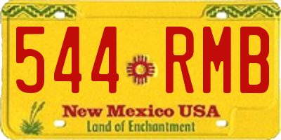 NM license plate 544RMB