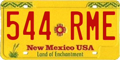NM license plate 544RME