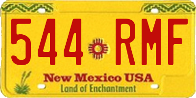 NM license plate 544RMF