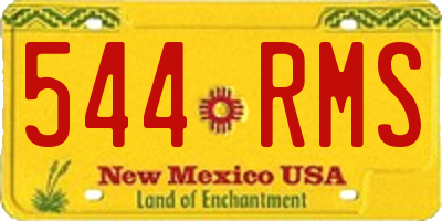 NM license plate 544RMS
