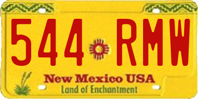 NM license plate 544RMW