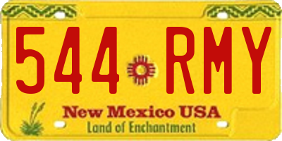 NM license plate 544RMY