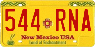NM license plate 544RNA