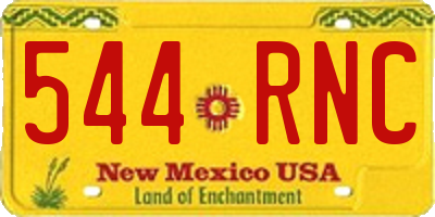 NM license plate 544RNC