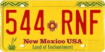 NM license plate 544RNF