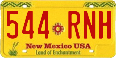 NM license plate 544RNH