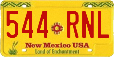 NM license plate 544RNL
