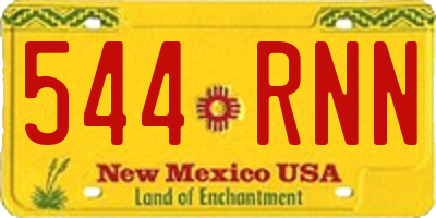 NM license plate 544RNN